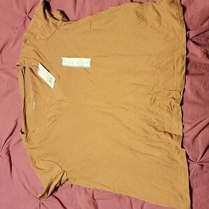 a new day Women's Tan V-Neck Top